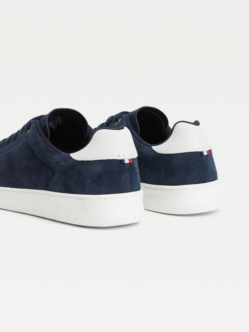 Férfi Tommy Hilfiger Velúr cupsole Alkalmi Cipő Sötétkék | HU 1460RVD